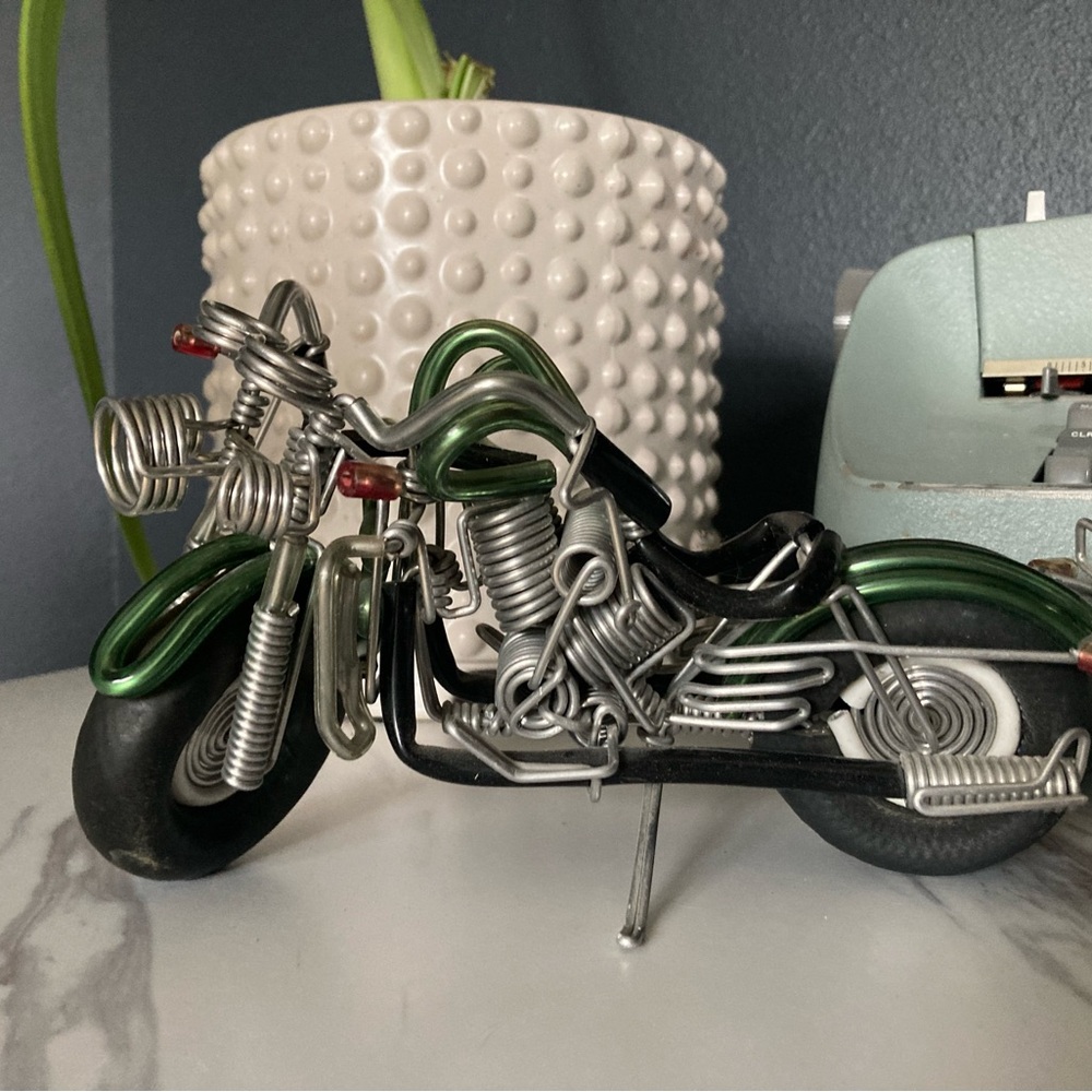 Motorcycle tabletop decor